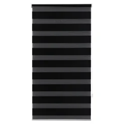 Store enrouleur jour / nuit sans perçage Elin 2 noir l.55 x H.180cm Goodhome