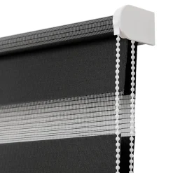 Store enrouleur jour / nuit sans perçage Elin 2 noir l.55 x H.180cm Goodhome