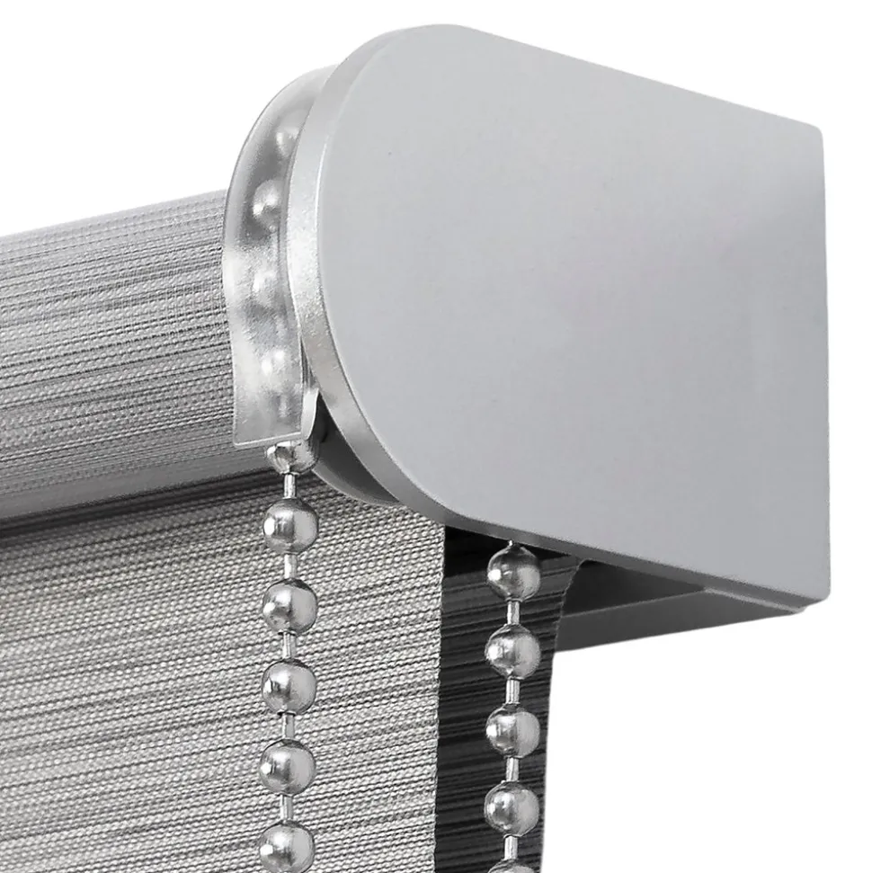 Store enrouleur jour / nuit sans perçage Brize gris chiné l.90 x H.180cm Goodhome