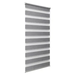 Store enrouleur jour / nuit sans perçage Brize gris chiné l.90 x H.180cm Goodhome