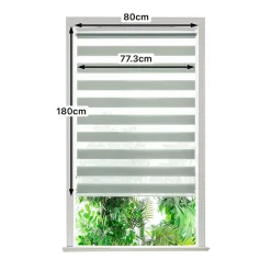 Store enrouleur jour / nuit sans perçage Elin 2 vert céladon l.80 x H.180cm Goodhome