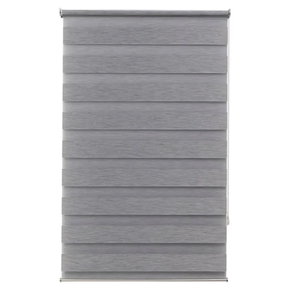 Store enrouleur jour / nuit sans perçage Brize gris chiné l.75 x H.240cm Goodhome