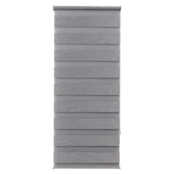 Store enrouleur jour / nuit sans perçage Brize gris chiné l.60 x H.180cm Goodhome