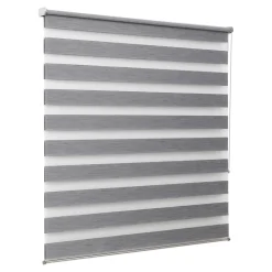 Store enrouleur jour / nuit sans perçage Brize gris chiné l.160 x H.240cm Goodhome
