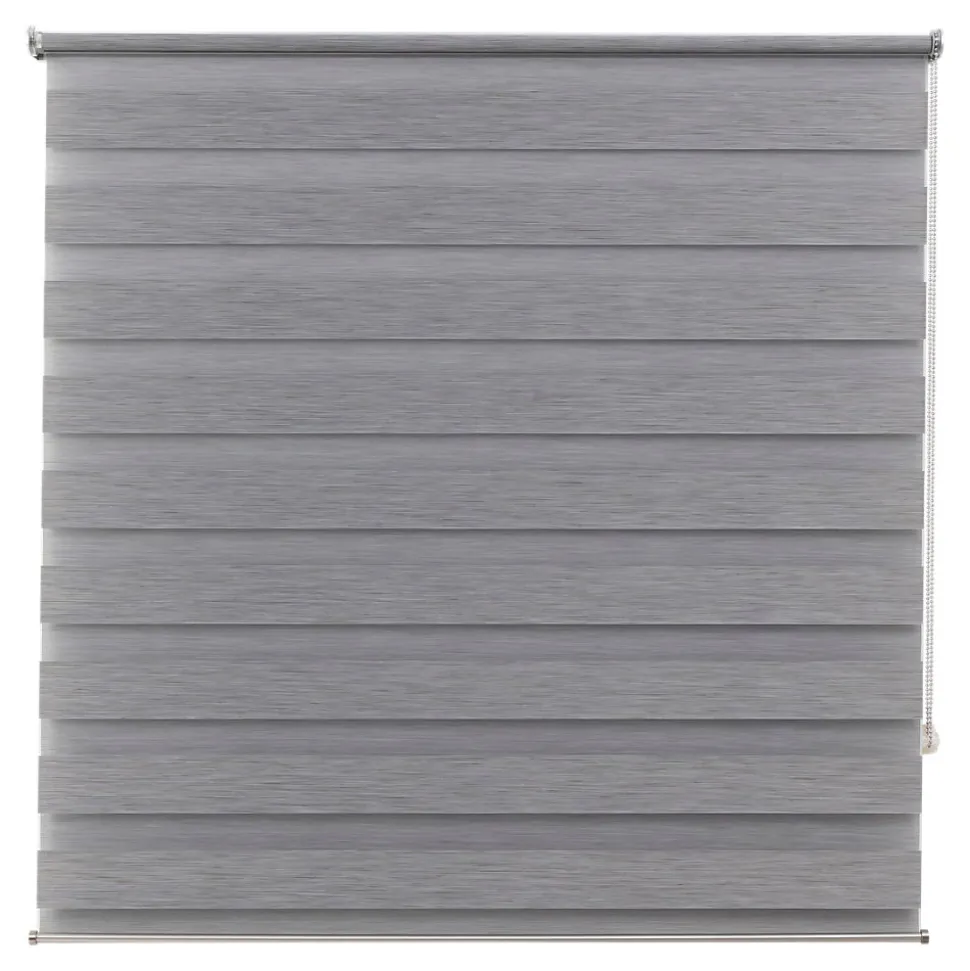 Store enrouleur jour / nuit sans perçage Brize gris chiné l.160 x H.240cm Goodhome