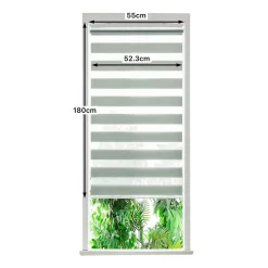 Store enrouleur jour / nuit sans perçage Elin 2 vert céladon l.55 x H.180cm Goodhome