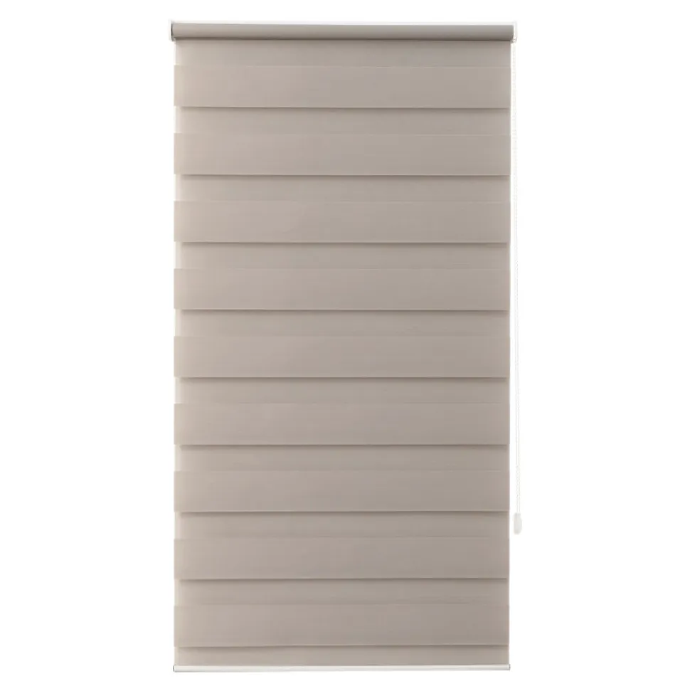 Store enrouleur jour / nuit sans perçage Elin 2 gris perle l.60 x H.180cm Goodhome