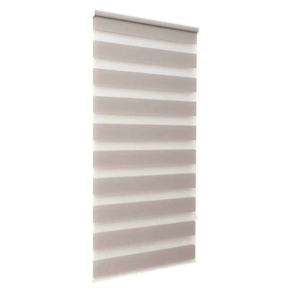 Store enrouleur jour / nuit sans perçage Elin 2 gris perle l.60 x H.180cm Goodhome