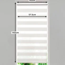 Store enrouleur jour / nuit sans perçage Brize blanc chiné l.40 x H.140cm Goodhome