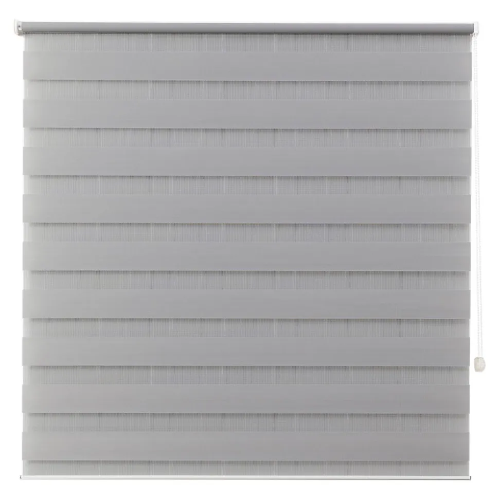 Store enrouleur jour / nuit sans perçage Elin 2 gris béton l.160 x H.240cm Goodhome