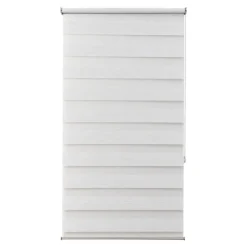 Store enrouleur jour / nuit sans perçage Brize blanc chiné l.90 x H.240cm Goodhome