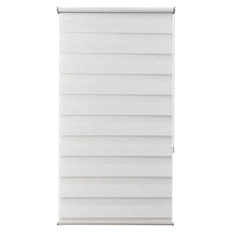 Store enrouleur jour / nuit sans perçage Brize blanc chiné l.90 x H.240cm Goodhome