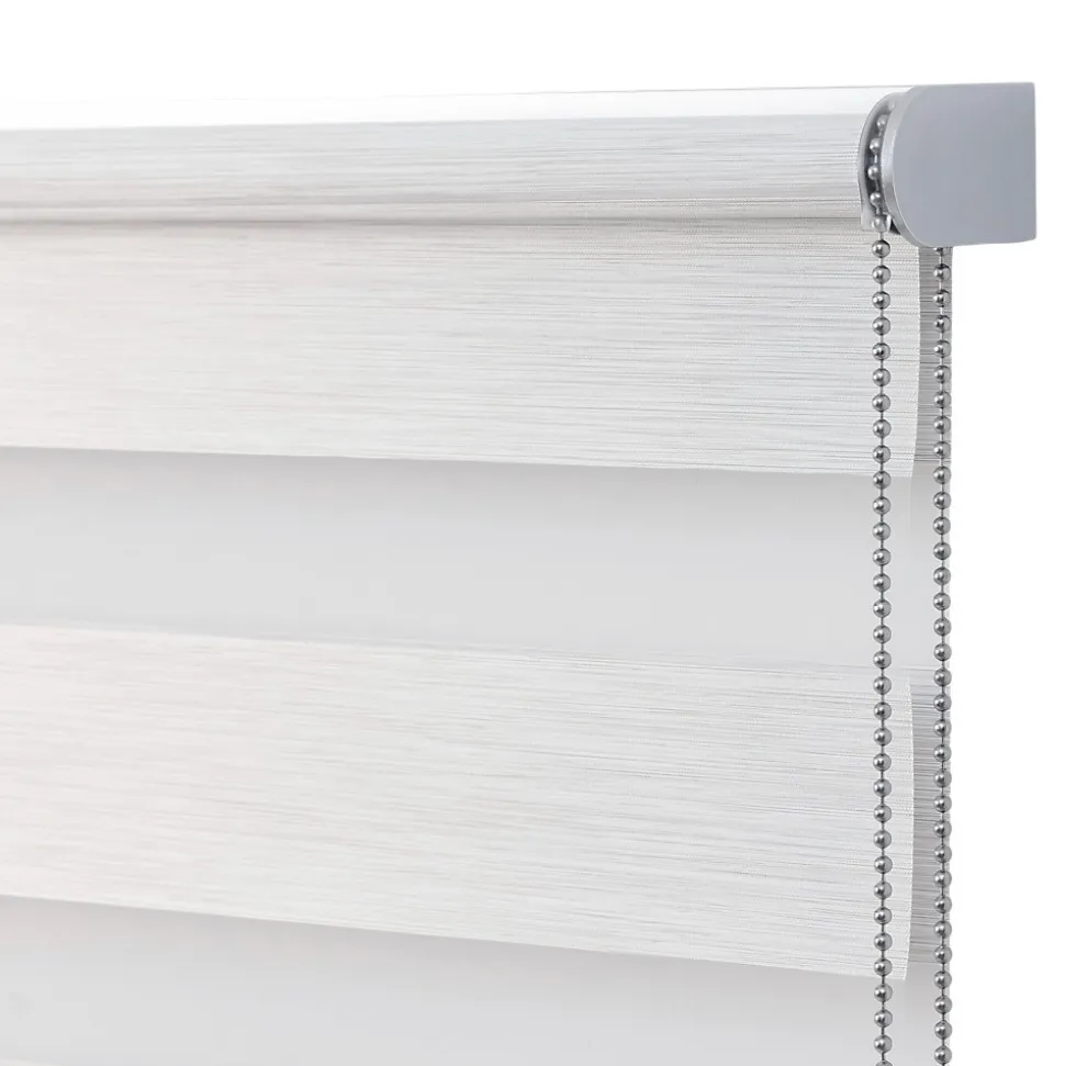 Store enrouleur jour / nuit sans perçage Brize blanc chiné l.90 x H.240cm Goodhome