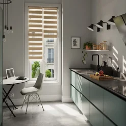 Store enrouleur jour / nuit sans perçage Brize beige l.40 x H.140cm Goodhome
