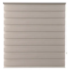 Store enrouleur jour / nuit sans perçage Elin 2 gris perle l.160 x H.240cm Goodhome