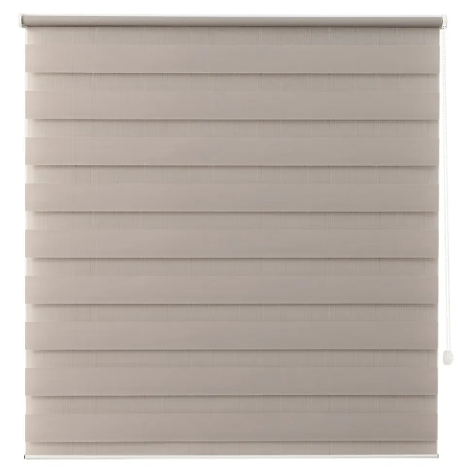 Store enrouleur jour / nuit sans perçage Elin 2 gris perle l.160 x H.240cm Goodhome
