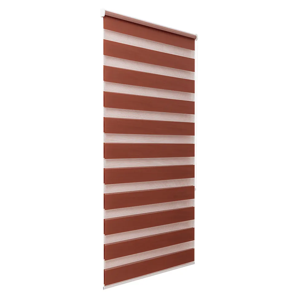 Store enrouleur jour / nuit sans perçage Elin 2 terracotta l.55 x H.180cm Goodhome