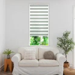 Store enrouleur jour / nuit sans perçage Elin 2 vert céladon l.60 x H.180cm Goodhome