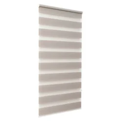Store enrouleur jour / nuit sans perçage Elin 2 gris perle l.60 x H.240cm Goodhome