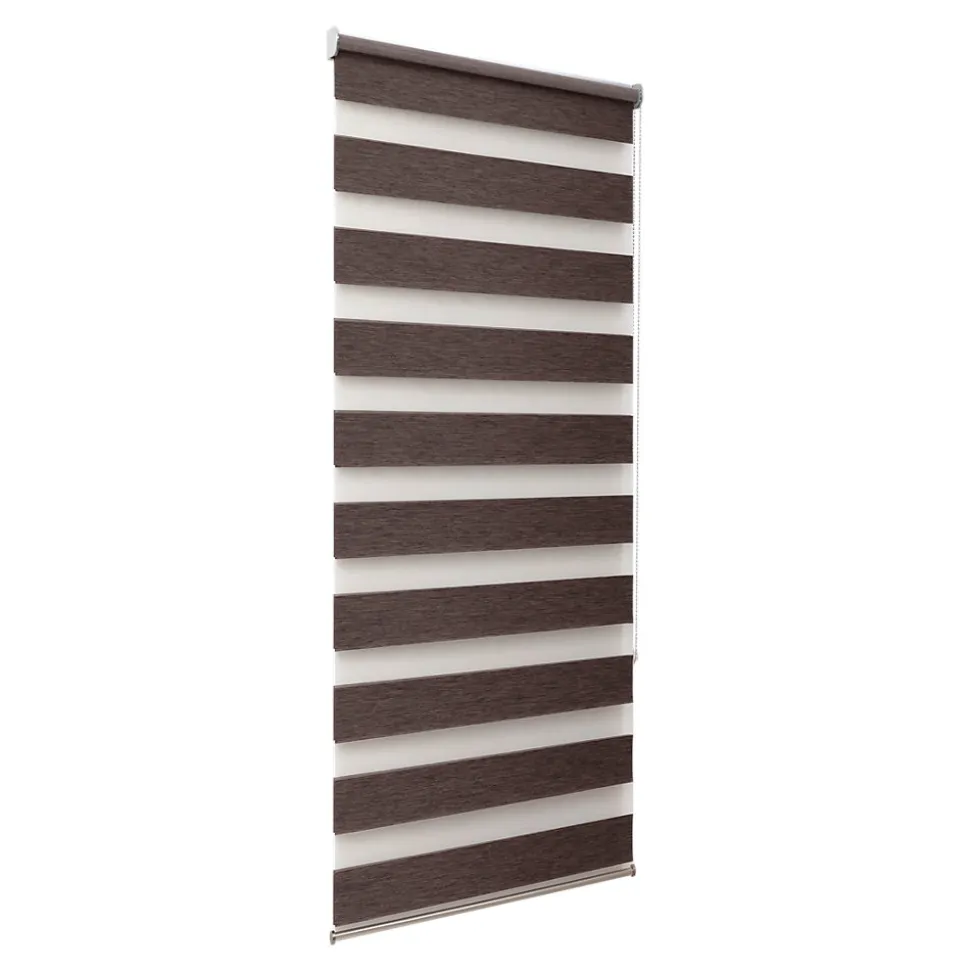 Store enrouleur jour / nuit sans perçage Brize marron l.40 x H.140cm Goodhome