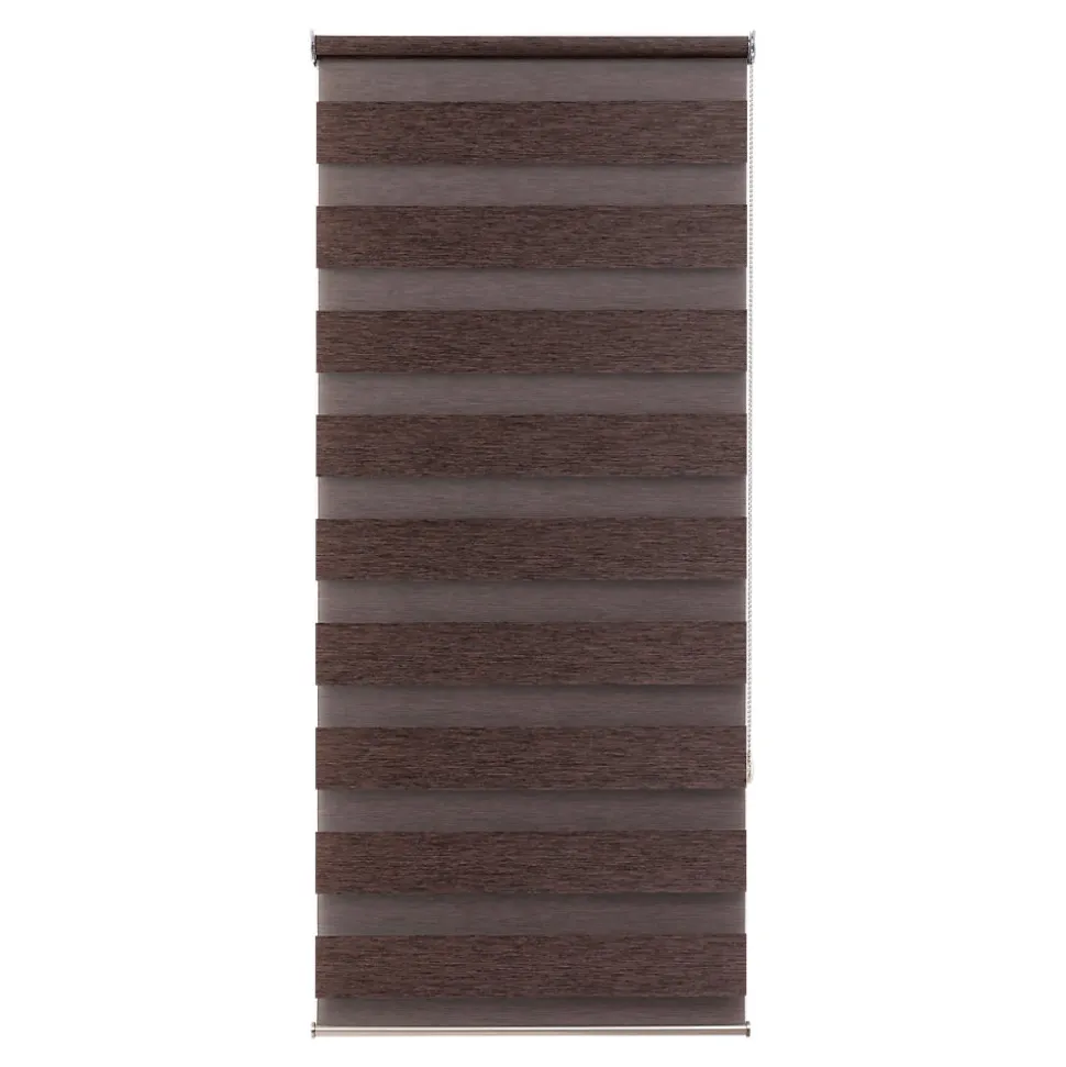 Store enrouleur jour / nuit sans perçage Brize marron l.40 x H.140cm Goodhome