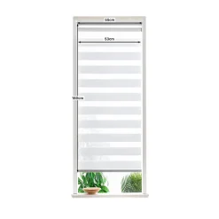 Store enrouleur jour / nuit sans perçage Keston blanc cassé l.55 x H.180cm Goodhome