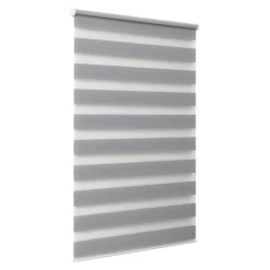 Store enrouleur jour / nuit sans perçage Elin 2 gris béton l.80 x H.180cm Goodhome