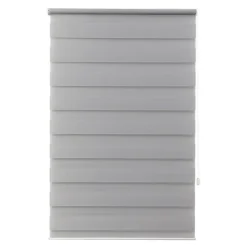 Store enrouleur jour / nuit sans perçage Elin 2 gris béton l.80 x H.180cm Goodhome