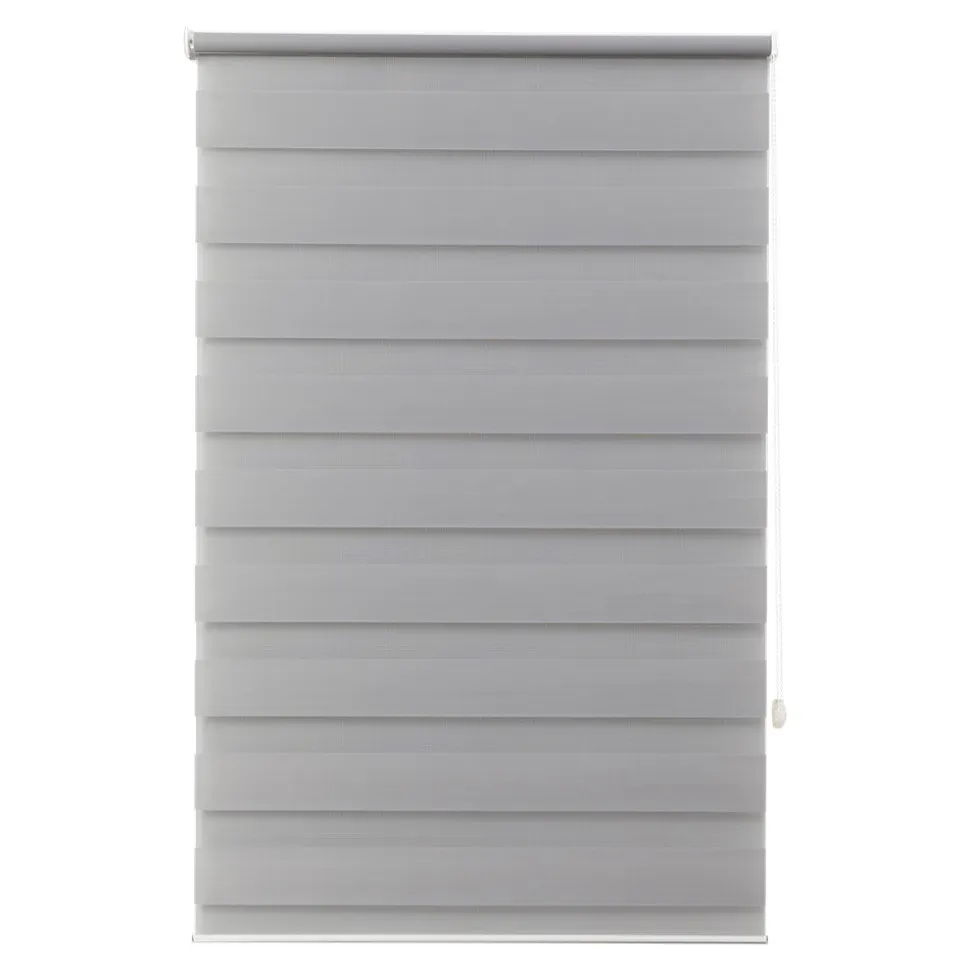Store enrouleur jour / nuit sans perçage Elin 2 gris béton l.80 x H.180cm Goodhome