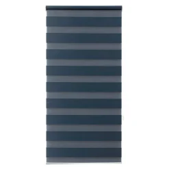 Store enrouleur jour / nuit sans perçage Elin 2 bleu l.60 x H.180cm Goodhome