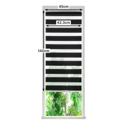 Store enrouleur jour / nuit sans perçage Elin 2 noir l.45 x H.140cm Goodhome