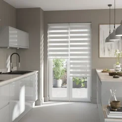 Store enrouleur jour / nuit sans perçage Elin 2 blanc cassé l.60 x H.240cm Goodhome