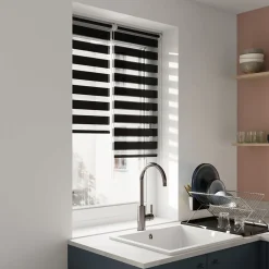 Store enrouleur jour / nuit sans perçage Elin 2 noir l.40 x H.140cm Goodhome