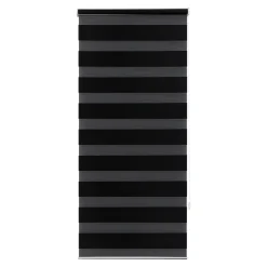 Store enrouleur jour / nuit sans perçage Elin 2 noir l.40 x H.140cm Goodhome