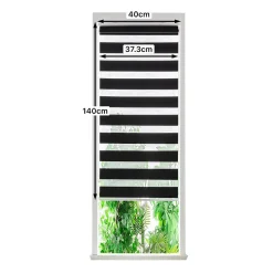 Store enrouleur jour / nuit sans perçage Elin 2 noir l.40 x H.140cm Goodhome