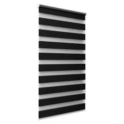 Store enrouleur jour / nuit sans perçage Elin 2 noir l.80 x H.180cm Goodhome
