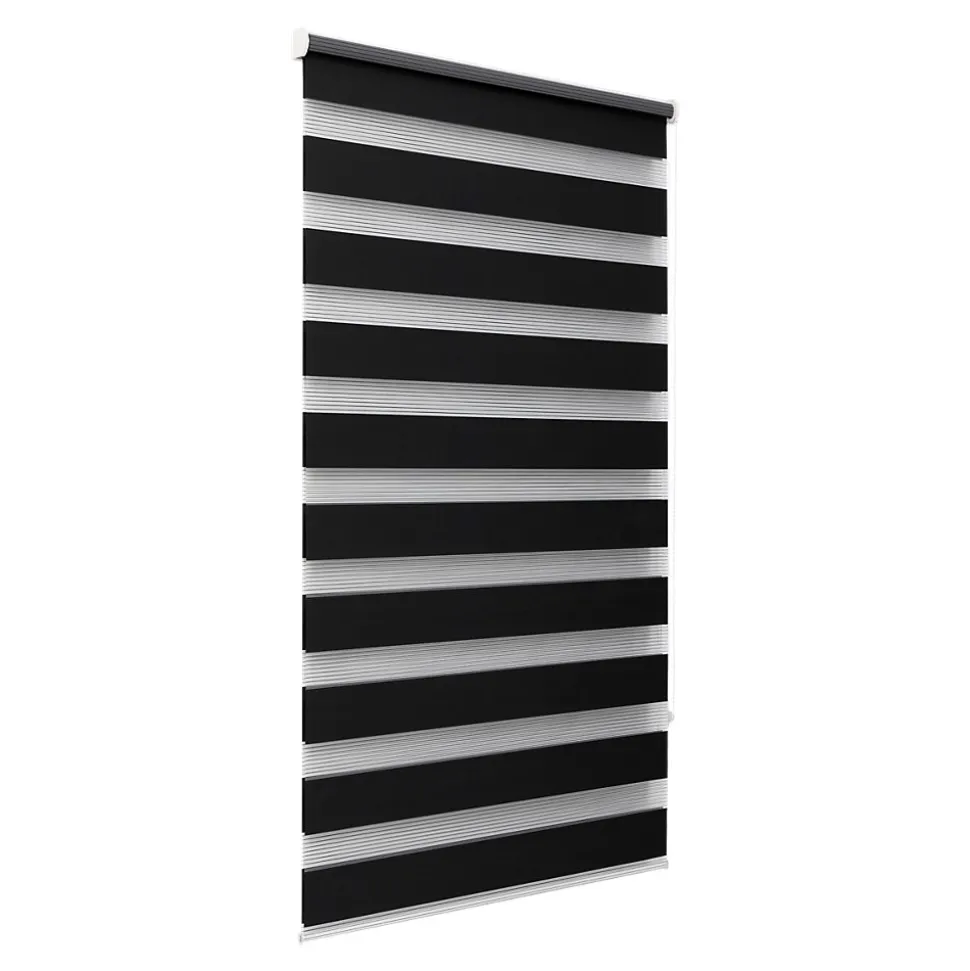 Store enrouleur jour / nuit sans perçage Elin 2 noir l.80 x H.180cm Goodhome
