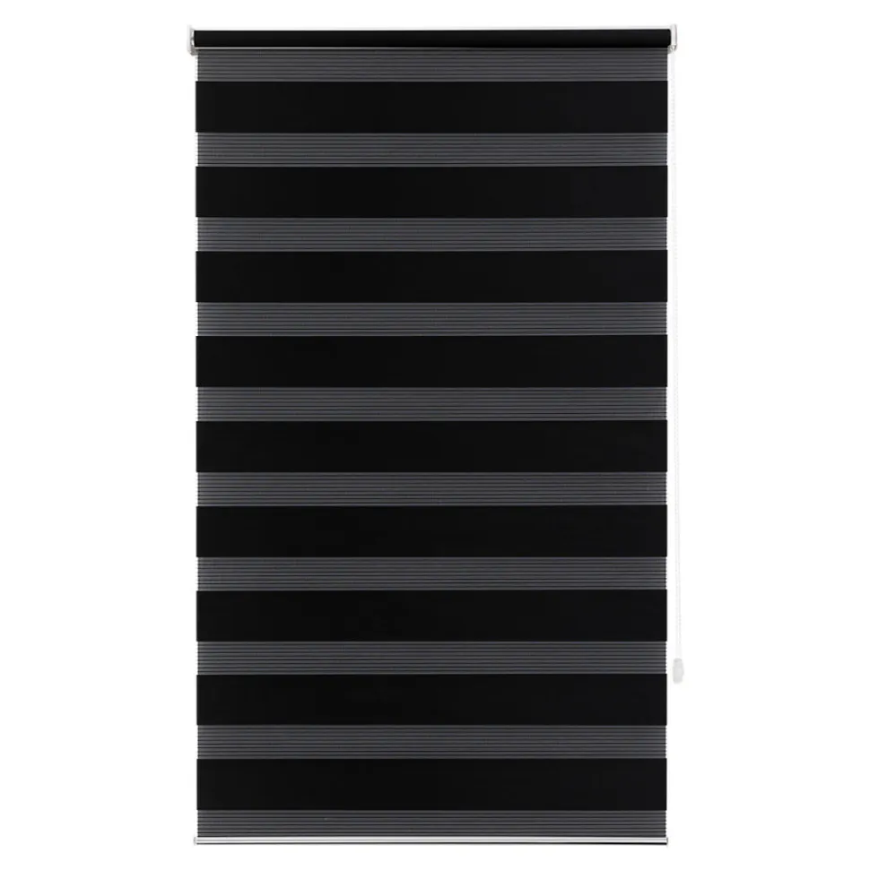 Store enrouleur jour / nuit sans perçage Elin 2 noir l.80 x H.180cm Goodhome