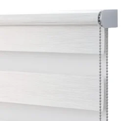 Store enrouleur jour / nuit sans perçage Brize blanc chiné l.90 x H.180cm Goodhome