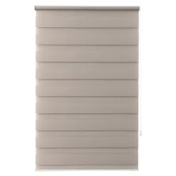 Store enrouleur jour / nuit sans perçage Elin 2 gris perle l.75 x H.240cm Goodhome