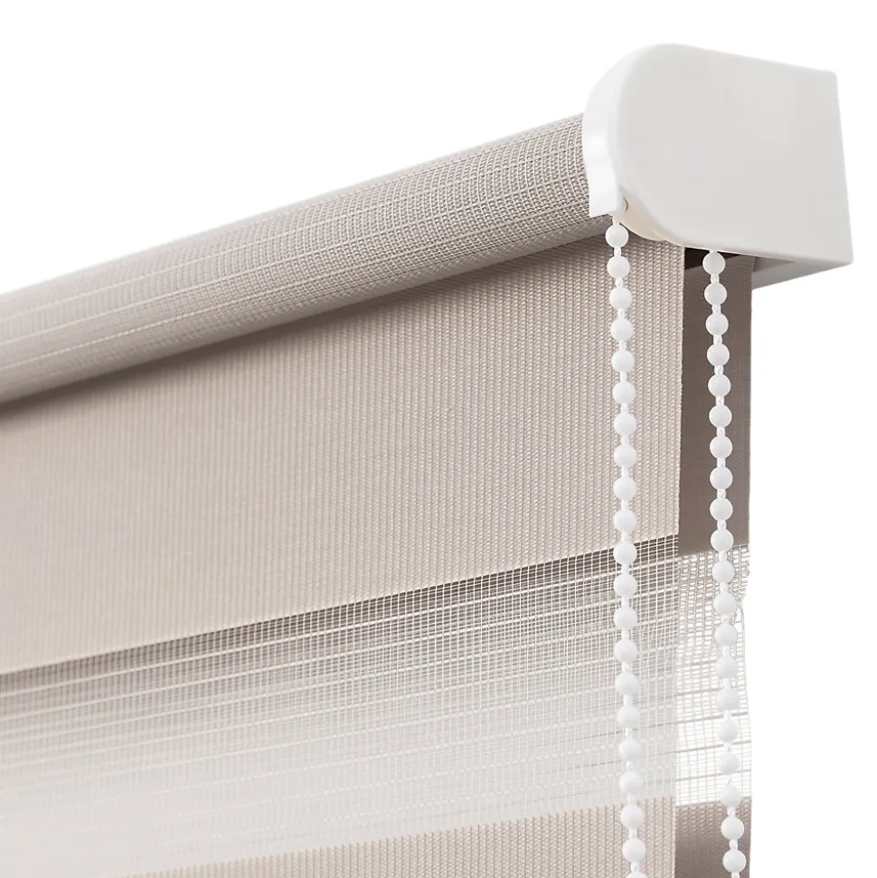 Store enrouleur jour / nuit sans perçage Elin 2 gris perle l.75 x H.240cm Goodhome