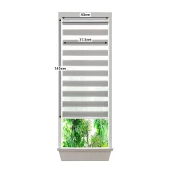 Store enrouleur jour / nuit sans perçage Elin 2 gris béton l.40 x H.140cm Goodhome