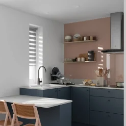Store enrouleur jour / nuit sans perçage Elin 2 gris béton l.40 x H.140cm Goodhome
