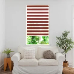 Store enrouleur jour / nuit sans perçage Elin 2 terracotta l.80 x H.180cm Goodhome