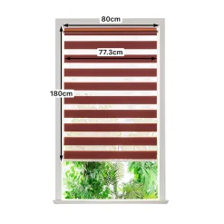 Store enrouleur jour / nuit sans perçage Elin 2 terracotta l.80 x H.180cm Goodhome