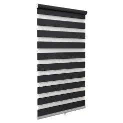 Store enrouleur jour / nuit sans perçage Keston noir l.80 x H.180cm Goodhome