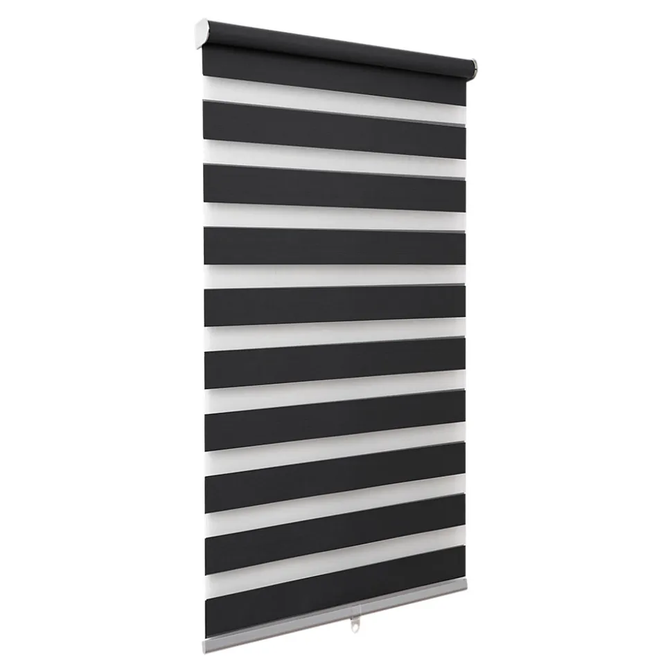 Store enrouleur jour / nuit sans perçage Keston noir l.80 x H.180cm Goodhome