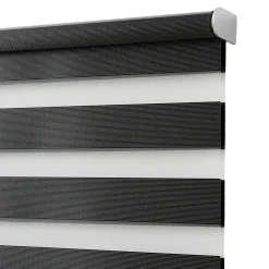 Store enrouleur jour / nuit sans perçage Keston noir l.80 x H.180cm Goodhome