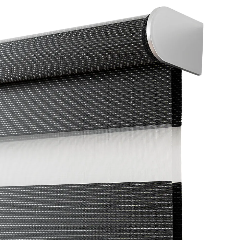 Store enrouleur jour / nuit sans perçage Keston noir l.80 x H.180cm Goodhome