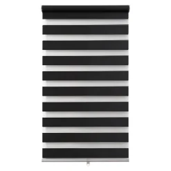 Store enrouleur jour / nuit sans perçage Keston noir l.80 x H.180cm Goodhome